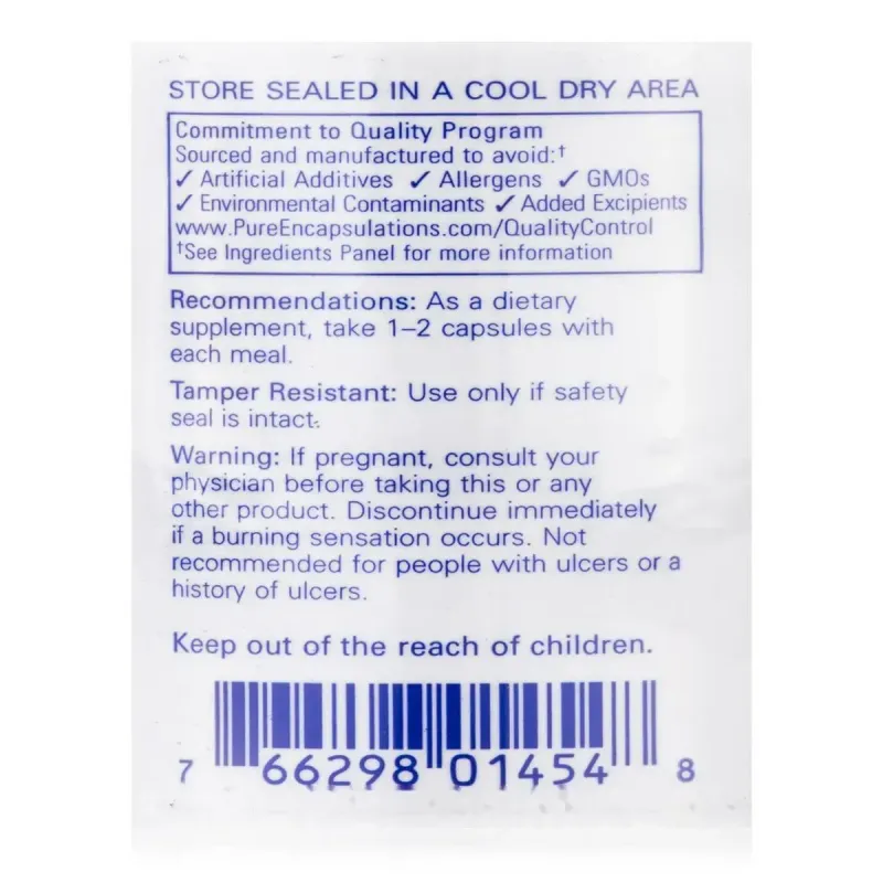 Пищеварительные ферменты с бетаином HCL Pure Encapsulations (Digestive Enzymes Ultra with Betaine HCL) 90 капсул