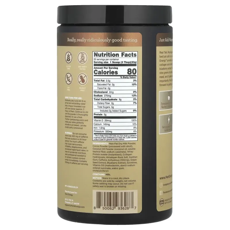 Perk Energy, Dutch Hot Cocoa, 16.1 oz (450 g)