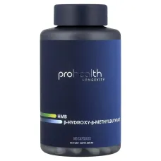 ProHealth Longevity, HMB B-Hydroxy-B-Methylbutyrate, 180 CapsulesProHealth Longevity, HMB Бета-гидрокси-бета-метилбутират