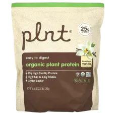 Plnt, Organic Plant Protein, Vanilla, 2.51 lbs (1,140 g)