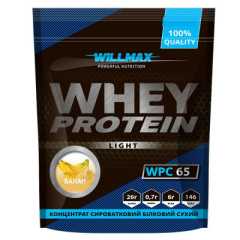 Whey Protein 65 Willmax 1 kg бананПротеїн сироватковий 65% Willmax, 1 кг, Банан