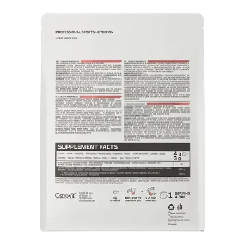 Creatine Monohydrate OstroVit 300 g watermelonКреатин моногідрат OstroVit 300 г (кавун)