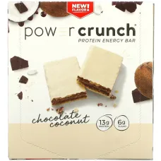 BNRG, Power Crunch Protein Energy Bar, шоколадно-кокосовый орех, 12 батончиков по 1,4 унции (40 г) каждый
