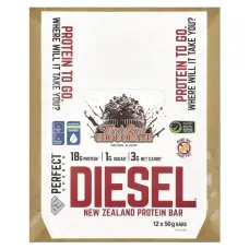 PERFECT Sports, Diesel, New Zealand Protein Bar, Triple Rich Chocolate, 12 Bars, 50 g EachPERFECT Sports Diesel новозеландський протеїновий батончик