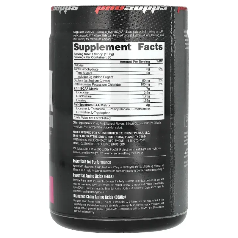 Hydro BCAA, ежевичный лимонад, ProSupps, 15,3 унц. (435 г)
