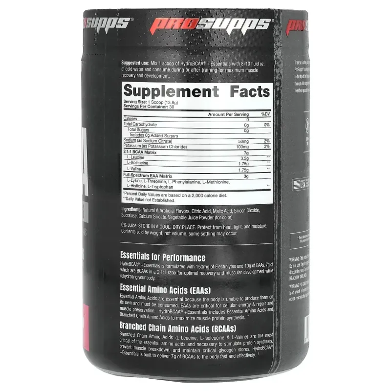 ProSupps, Hydro BCAA + Essentials, арбуз, 14,6 унции (414 г)