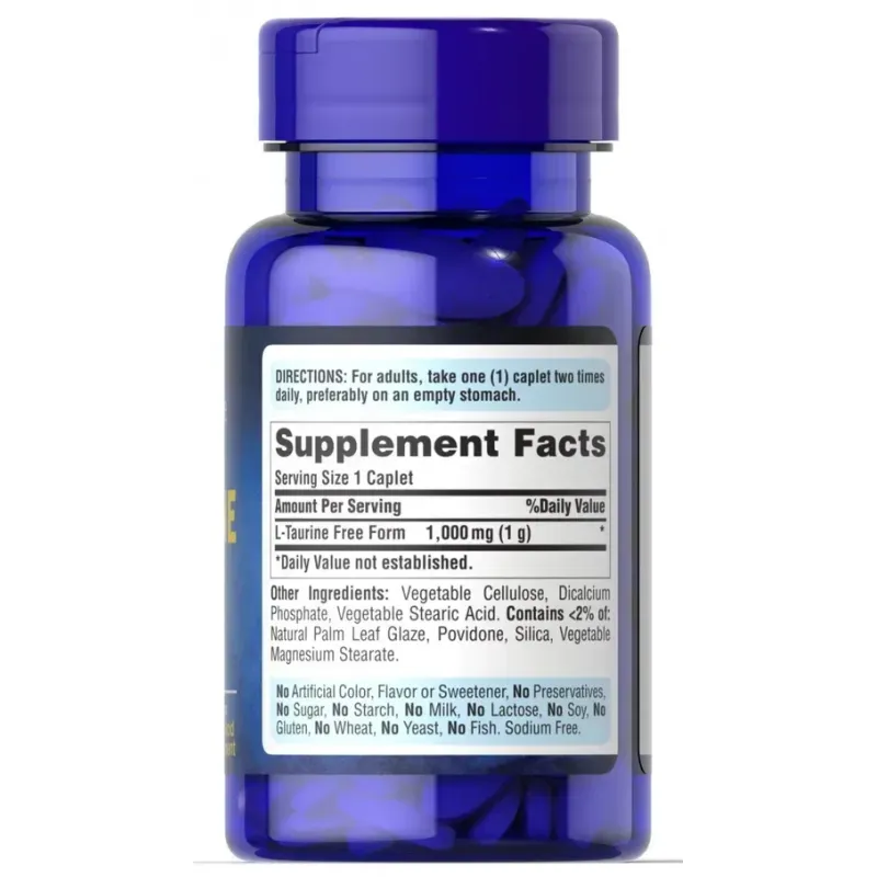 Таурин Puritan's Pride (Taurine) 1000 мг 50 таблеток