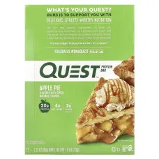 Протеїнові батончики Quest, яблучний пиріг, Quest Nutrition, 12 батончиків, 2,12 унції (60 г) кожен