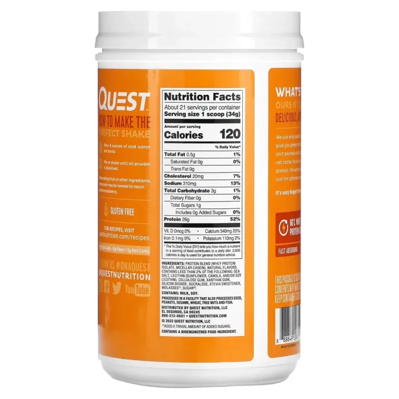Протеїновий порошок, солона карамель, Protein Powder, Salted Caramel, Quest Nutrition, 726 г