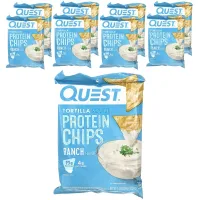 Quest Nutrition, протеїнові чипси типу тортилья, ранчо, 8 пакетиків по 32 г (1,1 унції)