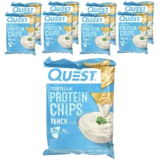 Quest Nutrition, протеїнові чипси типу тортилья, ранчо, 8 пакетиків по 32 г (1,1 унції)