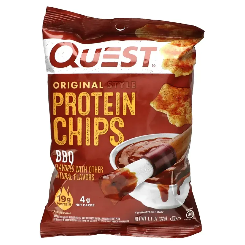 Quest Nutrition, оригінальні протеїнові чипси, барбекю, 8 пакетиків по 32 г (1,1 унції)