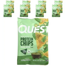 Quest Nutrition, Tortilla Style Protein Chips, Salsa Verde, 8 Bags, 1.1 oz (32 g) EachQuest Nutrition, протеїнові чипси у стилі тортильї