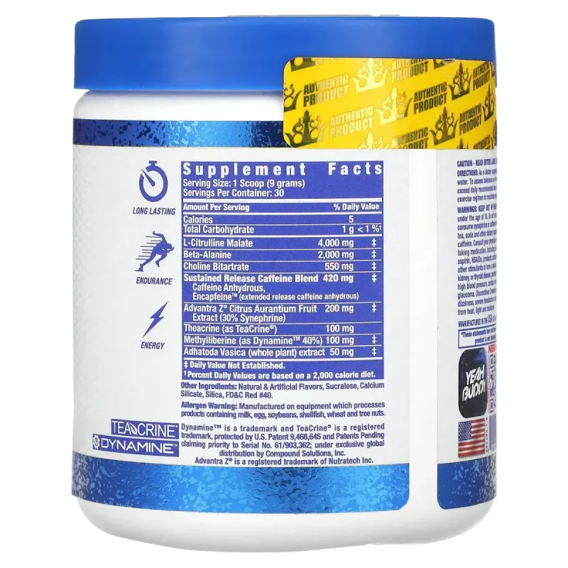 Ronnie Coleman, Signature Series, Yeah Buddy, Pre-Workout Energy Powder, Sour Berry, 9.5 oz (270 g)