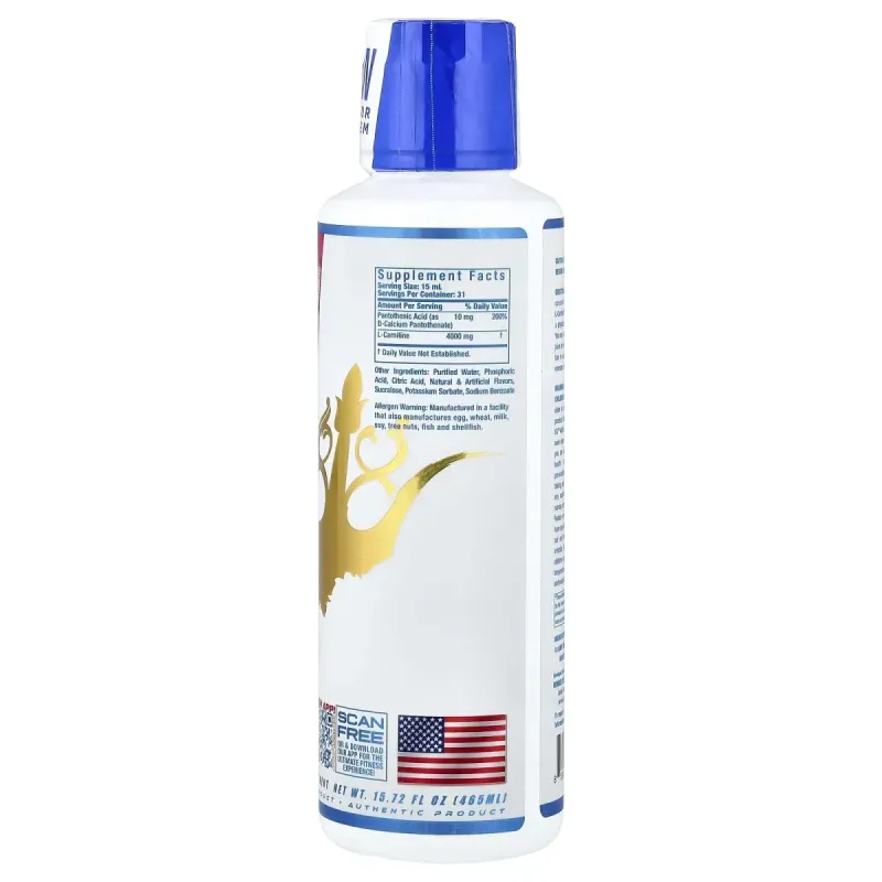 Ronnie Coleman, L-Carnitine XS™ 4000, Berry Blast, 15.72 fl oz (465 ml)Ronnie Coleman L‑карнитин XS™