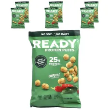 Ready, Protein Puffs, Chipotle, 6 Bags, 2.75 oz (78 g) EachReady Протеїнові пуфи