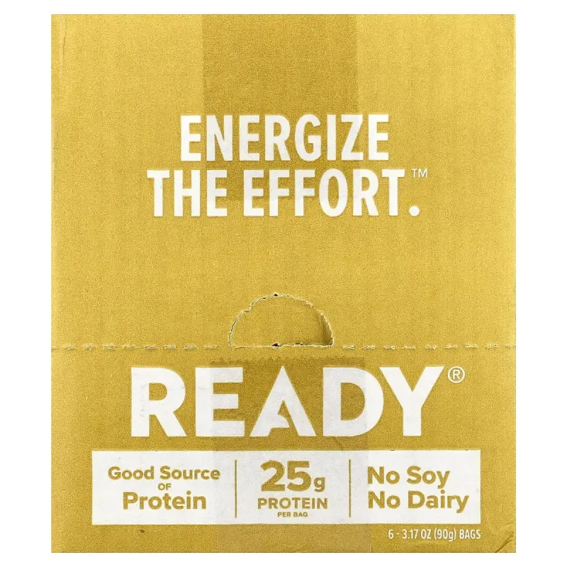 Ready, Protein Puffs, Cinnamon Sugar, 6 Bags, 3.17 oz (90 g) EachReady Протеїнові хрустики