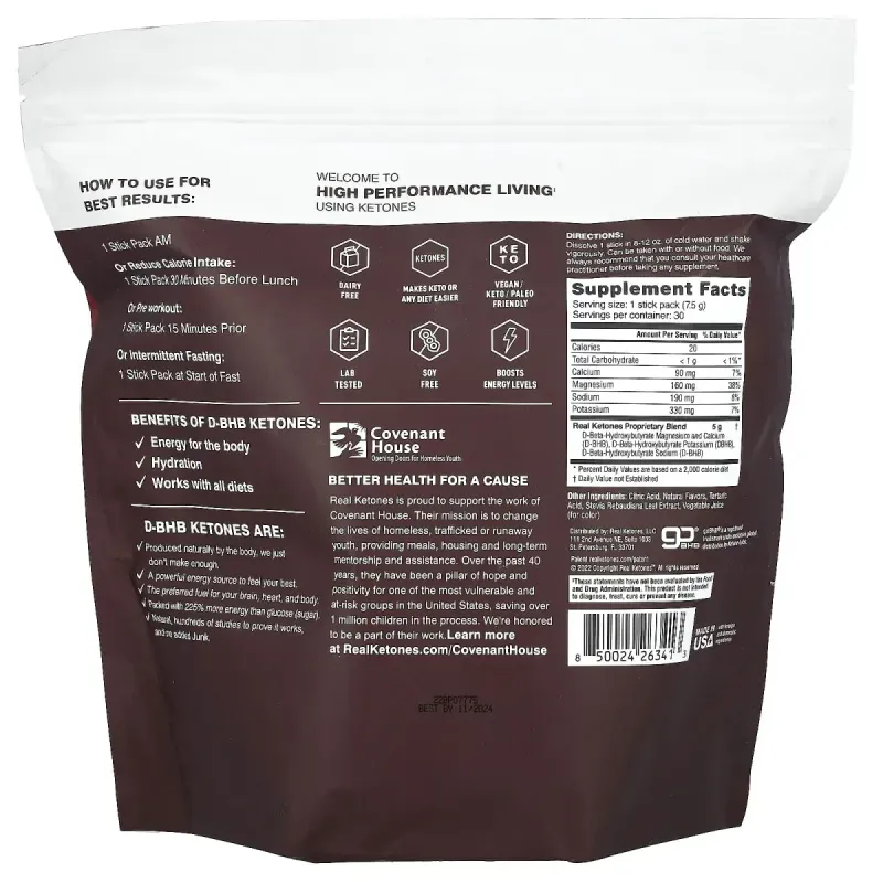 Real Ketones, Shift, Black Cherry, 30 Drink Mix Packets, 0.26 oz (7.5 g) Each