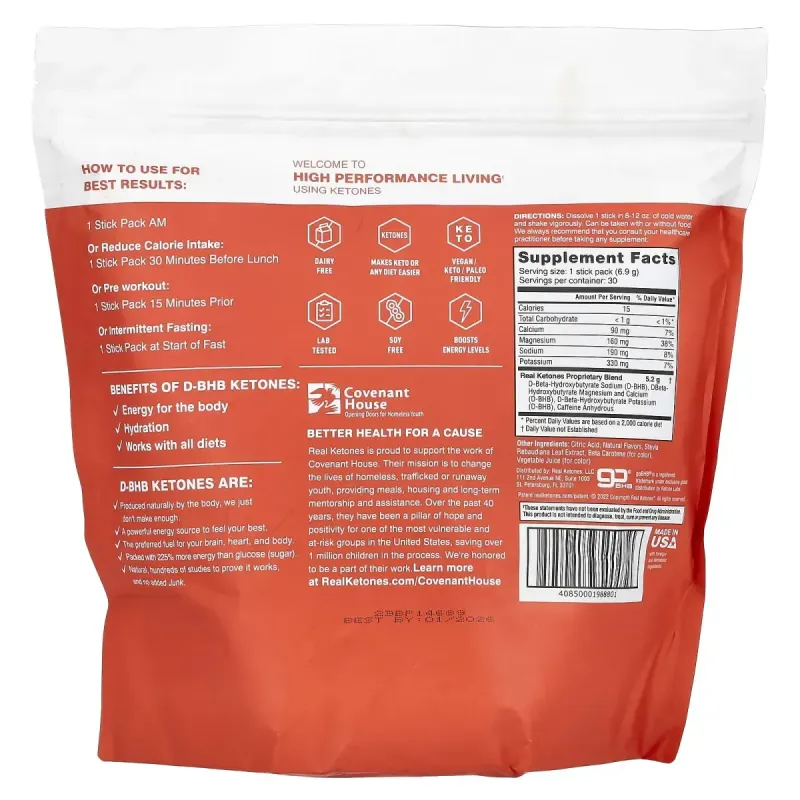 Real Ketones, Shift, персик із кофеїном, 30 пакетиків суміші для приготування напою по 6,9 г (0,24 унції)