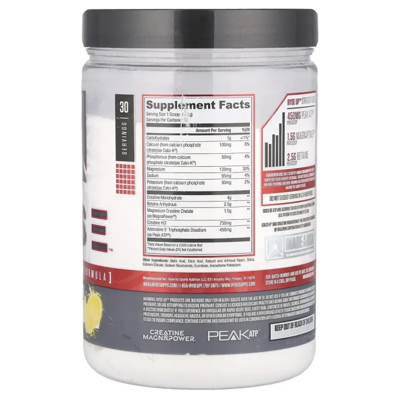 RYSE, Loaded Creatine, Electric Lemonade , 15.3 oz (435 g)