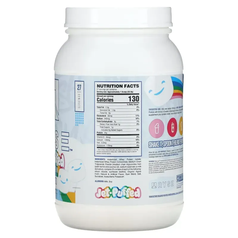 RYSE, Jet-Puffed, Loaded Protein, Marshmallow, 2 lb (915 g)