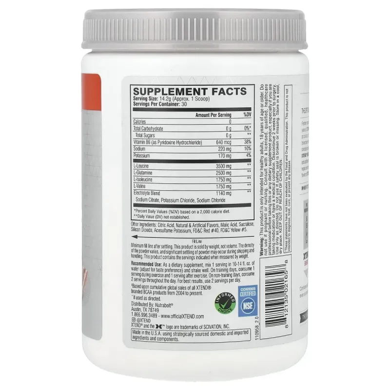 Аминокислоты BCAA красный апельсин Scivation (The Original 7G BCAA XTend) 435 г