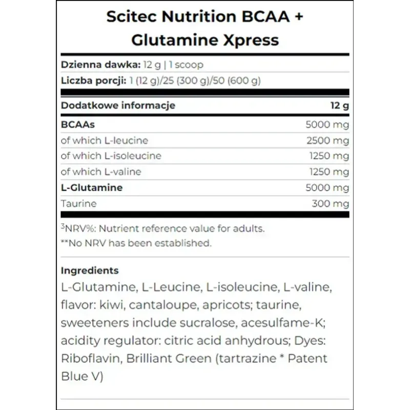 Scitec Nutrition, BCAA+Glutamine Xpress, кавун, 12 г