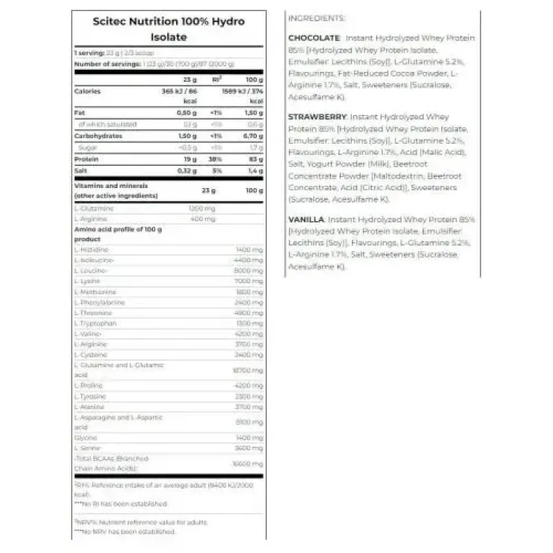 Scitec Nutrition, Hydro Isolate, шоколад, 2000 г