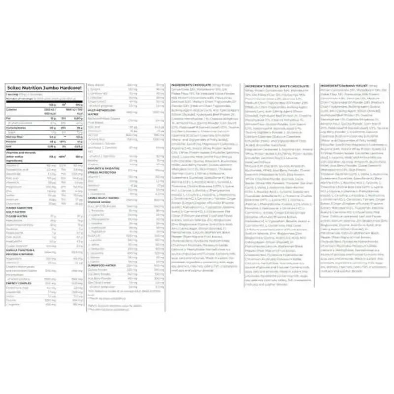 Scitec Nutrition, Jumbo Hardcore, бананово-йогуртовий, 1530 г