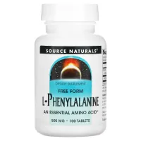 L-фенілаланін, L-Phenylalanine, Source Naturals, 500 мг, 100 таблеток