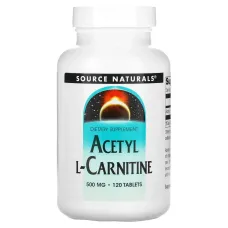 Ацетил карнитин Source Naturals (Acetyl L-Carnitine) 500 мг 120 таблеток