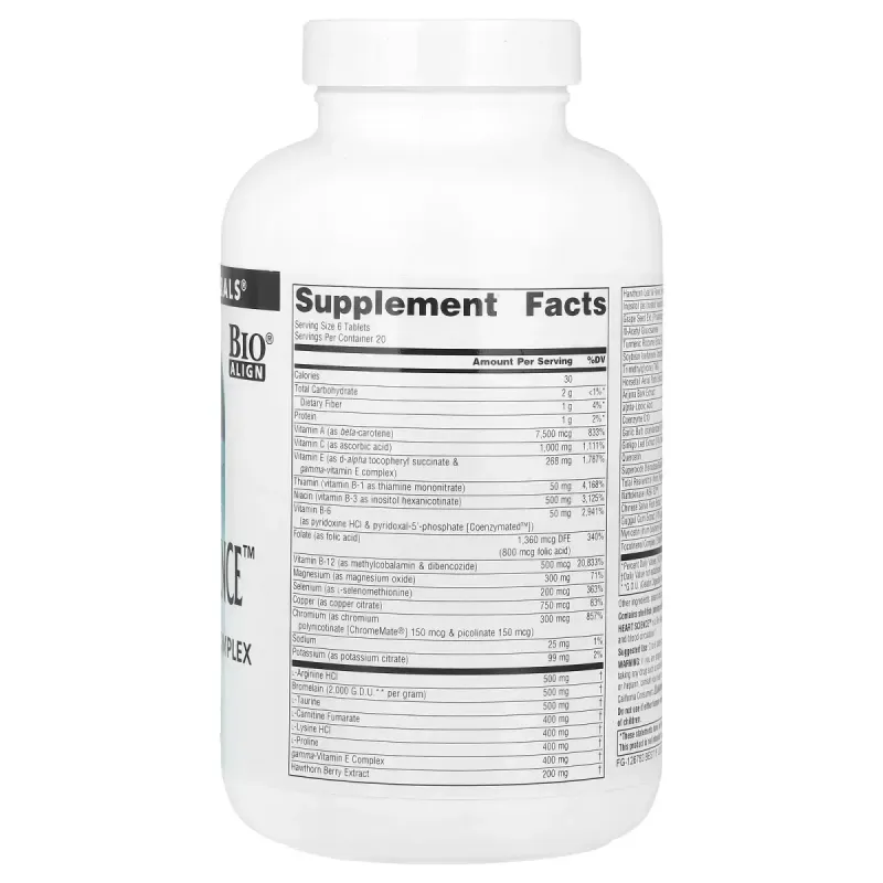 Комплекс мультинутриентов, Heart Science, Source Naturals, 120 таблеток