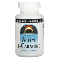 Ацетил карнітин Source Naturals (Acetyl L-Carnitine) 500 мг 60 таблеток