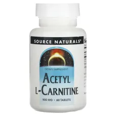 Ацетил карнитин Source Naturals (Acetyl L-Carnitine) 500 мг 60 таблеток
