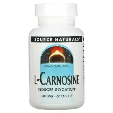 L-карнозин Source Naturals (L-Carnosine) 500 мг 60 таблеток