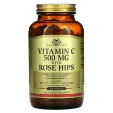 Витамин С с шиповником Solgar (Vitamin C With Rose Hips) 500 мг 250 таблеток
