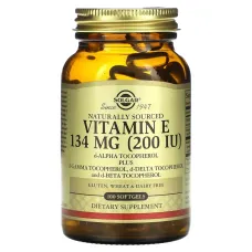 Вітамін Е змішані токофероли Solgar (Vitamin E Mixed Tocopherols) 200 МО 100 капсул