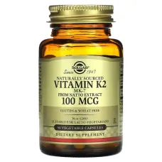 Натуральный витамин K2 Solgar (Natural Vitamin K2) 100 мкг 50 вегетар ианских капсул