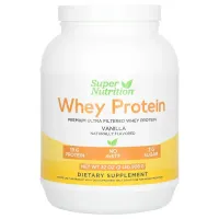 Super Nutrition, ультрафільтрований порошок сироваткового протеїну, без ГМО, без р-БСТ, зі смаком ванілі, 908 г (2 фунти)