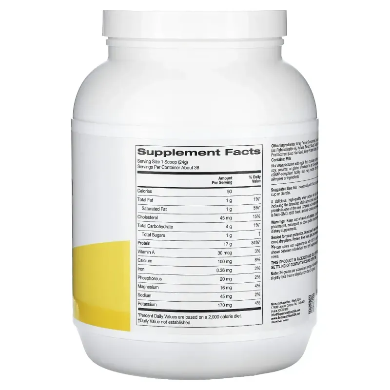 Super Nutrition, ультрафільтрований порошок сироваткового протеїну, без ГМО, без р-БСТ, зі смаком шоколаду, 908 г (2 фунти)