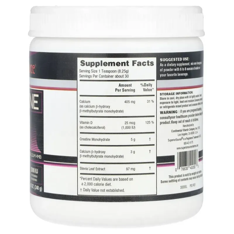 Superior Source, Creatine HMB, 8.75 oz (248 g)