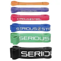 Serious Steel Fitness, 32 Inch Resistance Band, Complete Set, 6 Piece SetSerious Steel Fitness — комплект резиновых петель для тренировок