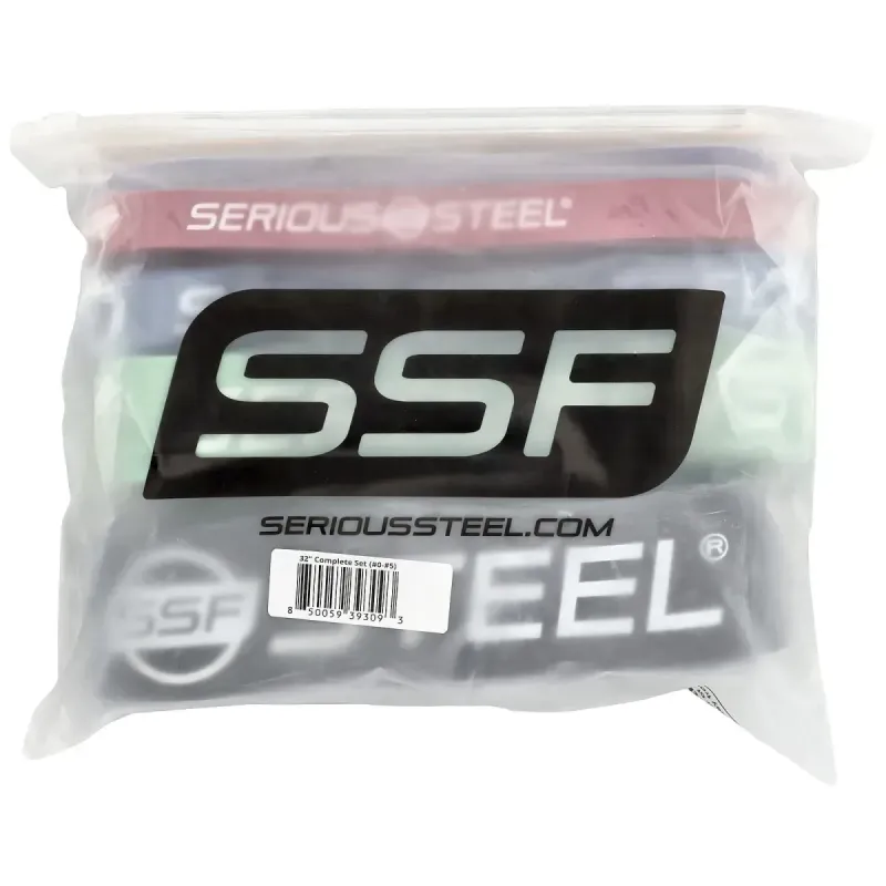 Serious Steel Fitness, 32 Inch Resistance Band, Complete Set, 6 Piece SetSerious Steel Fitness — Повний комплект стрічок опору