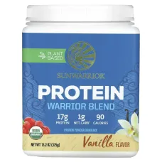 Протеиновая смесь Warrior, органическая, на растительной основе, со вкусом ванили, Sunwarrior, 375 г