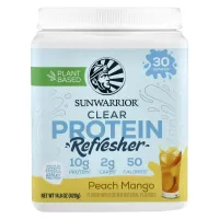 Sunwarrior, Clear Protein Refresher, Peach Mango , 14.8 oz (420 g)Sunwarrior Прозорий протеїновий рефрешер