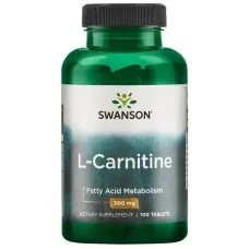 L-Карнитин, L-Carnitine, Swanson, 500 мг, 100 таблеток