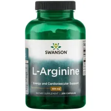 L-Аргинин, L-Arginine, Swanson, 500 мг, 200 капсул