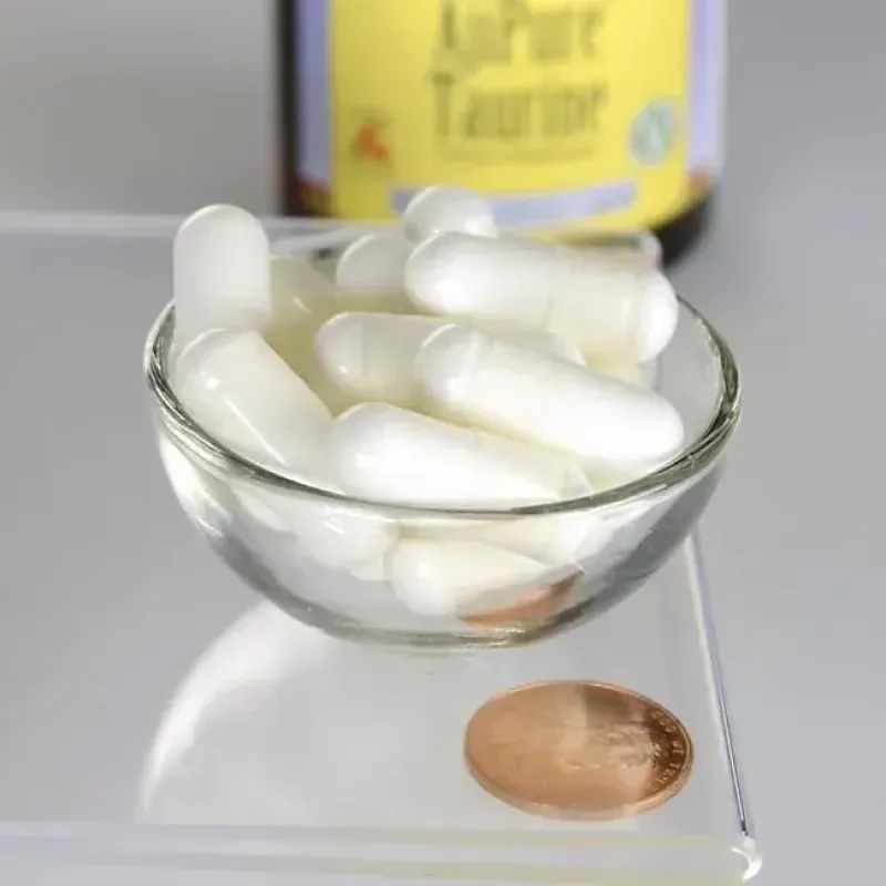 Таурин AjiPure, AjiPure Taurine, Swanson, 1 г, 60 капсул