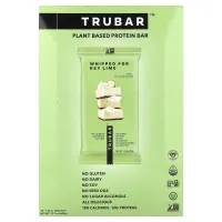 Trubar, Plant Based Protein Bar, Whipped For Key Lime, 12 Bars, 1.76 oz (50 g) EachTrubar, рослинний білковий батончик