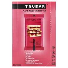 Trubar, рослинний протеїновий батончик, Get In My Belly, PB & Jelly, 12 батончиків по 50 г (1,76 унції)